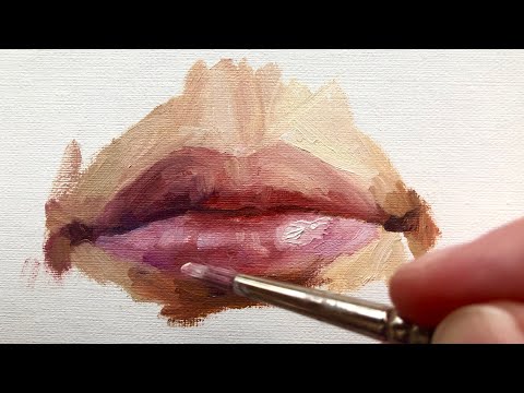 Oil painting: How to paint lips step by step