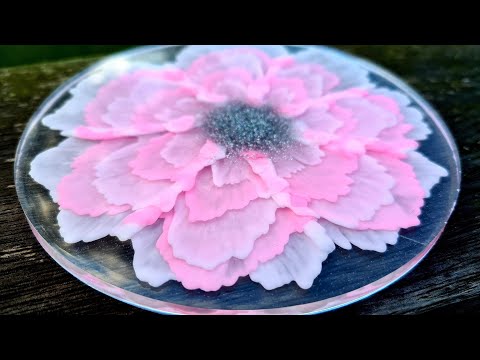 3D Resin Flower With Layered Petals