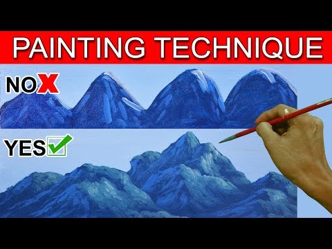 Painting Mountains (Acrylic Painting)