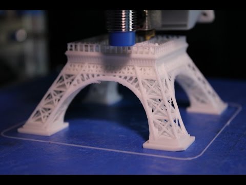 Eiffel Tower 3D print timelapse