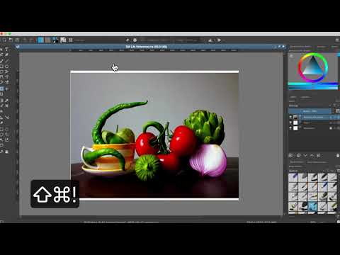 Setting up reference images in Krita - Grid Method