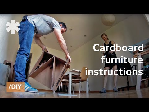 DIY cardboard furniture with free IKEA-style instructions