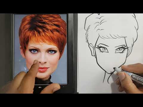 The Basics of Drawing a Caricature of a Female Face.