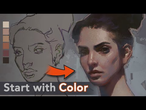 How to Start a Digital Portrait Painting in Color (Sorry, Not Krita)