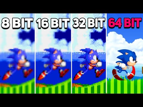Sonic the Hedgehog 2 (1992) 8bit vs 16bit vs 32bit vs 64bit (is there a big difference?)
