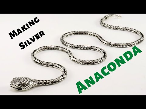 Making silver necklace Anaconda