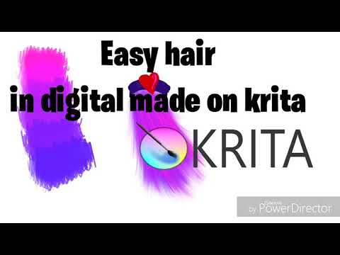 Hair tutorial made easy using krita
