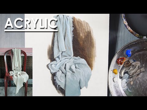 Acrylic Painting - How to Paint Folds in Cloth (Drapery Painting)