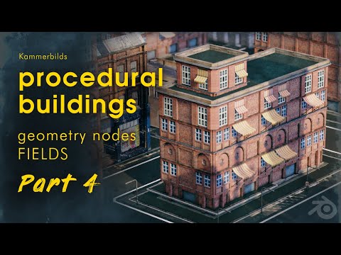Blender: procedural buildings with geometry nodes fields | pt. 4