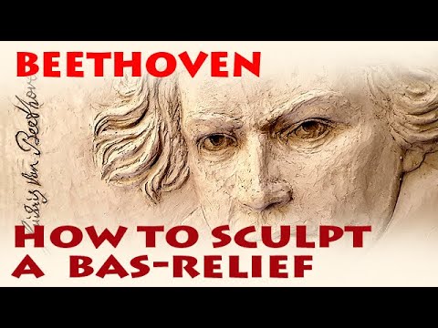 How to sculpt a bas-relief - portrait of Ludwig van Beethoven