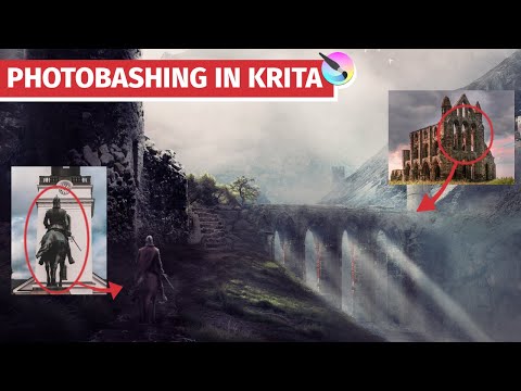 Concept Art In Krita with Photobash [TIMELAPSE]