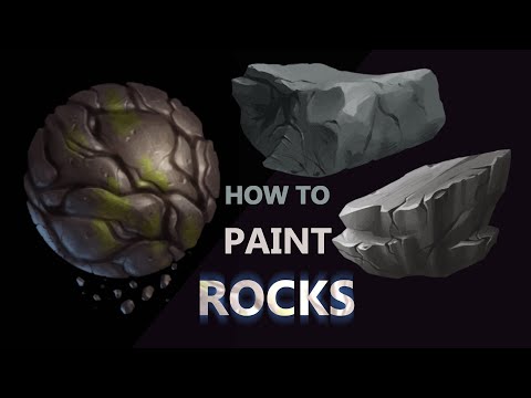 How To Paint ROCKS (For Beginners) - Photoshop