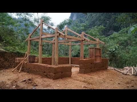 Ancient technique to build a house with nature materials-Simple but enough | Primitive Skills