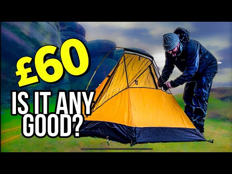 Winter WILD CAMPING in a £60 tent