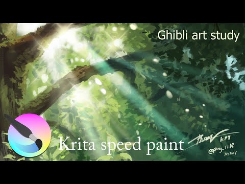 Krita Ghibli art study progress