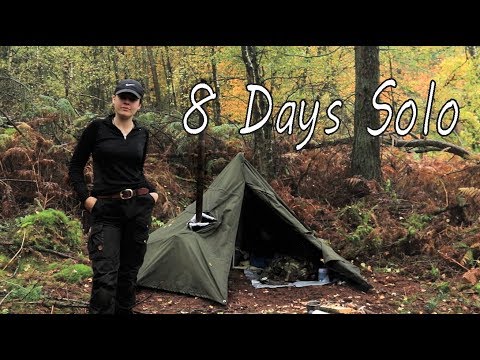 8 Day Solo, Canvas Lavvu, Woodburner, Bushcraft Camp