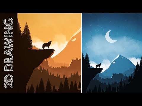 How to EASILY Draw 2D Landscapes in Photoshop ep. 01
