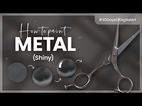 How To Paint Shiny Metal • 30 Days Of Digital Art Challenge • Tutorial & Course