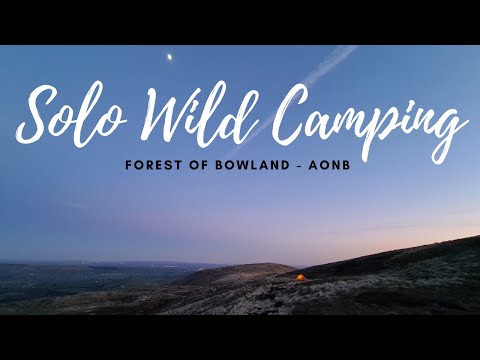 FREEDOM ! First Wild Camp of 2021 - Forest of Bowland AONB - 4K Drone Footage & Naturehike Spire