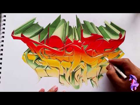 Graffiti Sketch wild style en 3D
