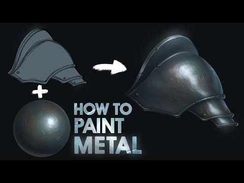 How To Paint METAL - Digital Art For Beginners