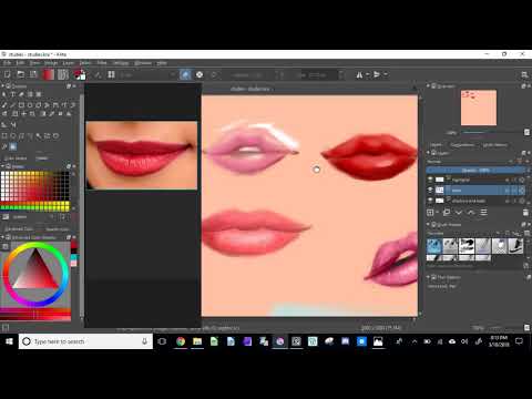 How I Paint Lips in Krita