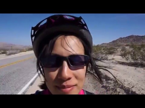 A Chinese girl and a British guy tandem ride across America