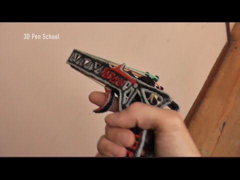 3D Pen | 3D printed Semi-auto Gun Pistol | rubber bands