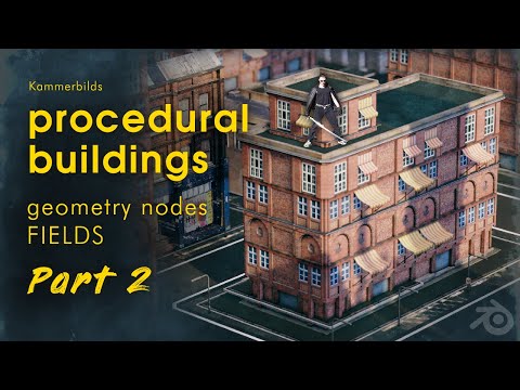 Blender: procedural buildings with geometry nodes fields | pt. 2