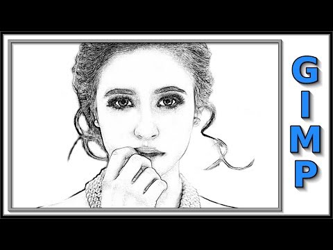 Gimp: How to change a photo into a pencil drawing.