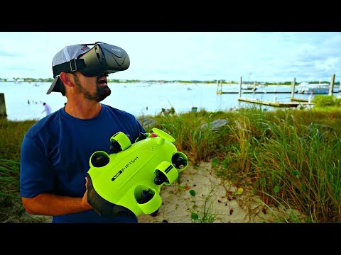 USING VR UNDERWATER DRONE TO FIND AND CATCH FISH!!