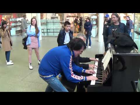 Guy In Blue Creeped Up To The Piano...Then THIS Happened!
