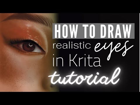 How To Draw Realistic Eyes in Krita - Digital Art Tutorial