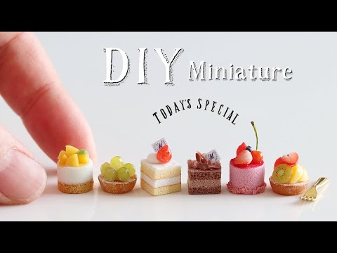 How to make miniature cake with air dry clay.