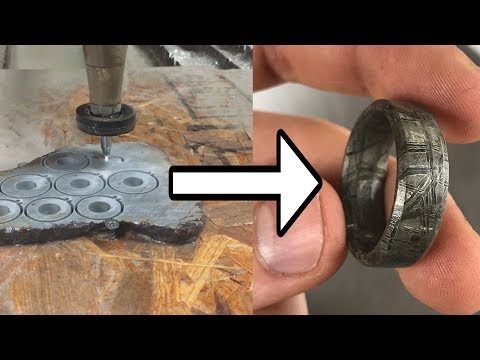 Making Meteorite Rings With A 60,002 PSI Waterjet - DIY