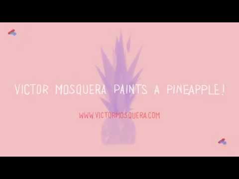 Pineapple Painting Process