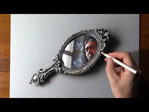 Mirror Self-Portrait Drawing