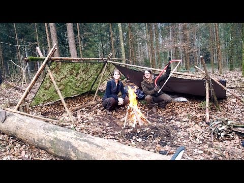 Stealth camping in the woods