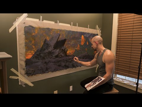 Painting a Giant, Epic, Awesome, Very Cool Oil Painting - Noah Bradley