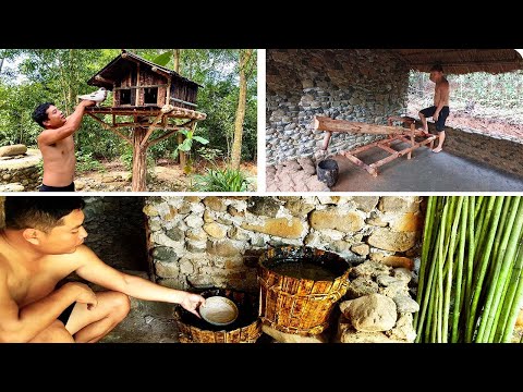 Primitive Life:Monijolo,birds house,water bucket--Ancient wood techniques