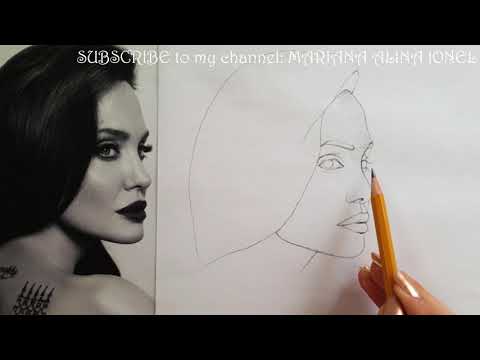Angelina Jolie - The pencil portrait of the American actress