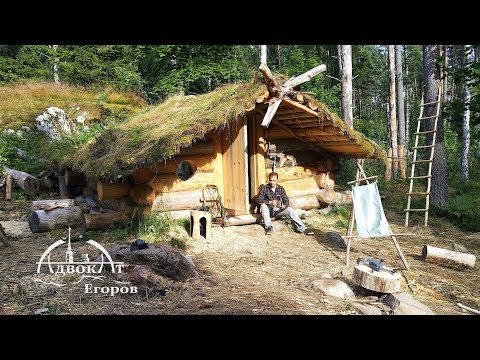 Off Grid Log Cabin Built by One Man: Log Gables and a Bushcraft Mystery
