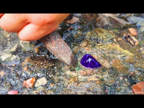 Gemstones, agates, crystals, gold mines. I found the perfect purple gem