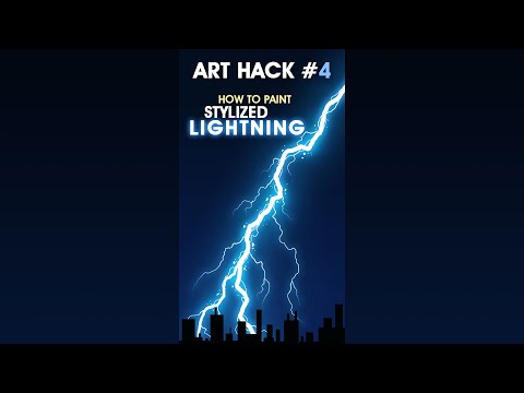 ART HACK 4 - How To Paint STYLIZED LIGHTNING