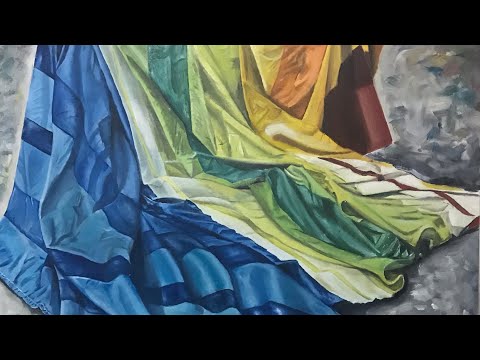 How to paint a drapery easily of still life for beginner in oil paint | Drapery | |Time Lapse | 😇