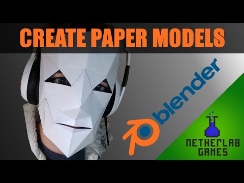 How to make a paper model in Blender