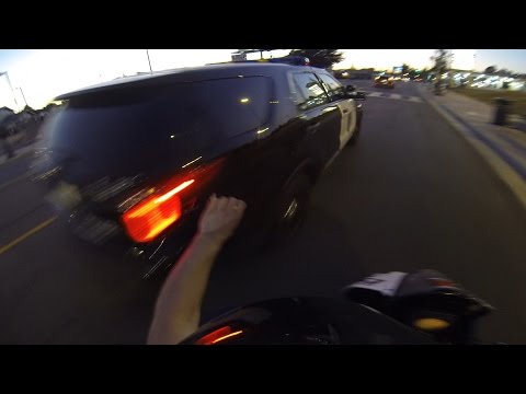 Street Bike VS Cops Biker Slaps