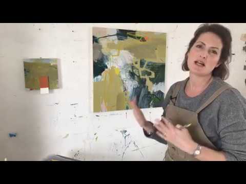 Live studio painting - artist thoughts during an abstract painting