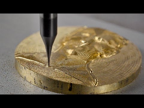 Cnc machining Bronze relief using 1 cutters and micro milling cutters