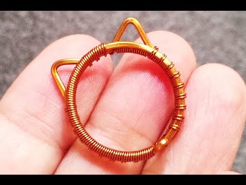 Cute wire cat ring